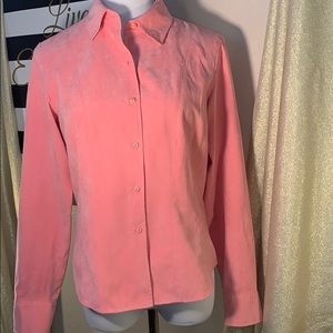 Talbots Microsuede Button-Down Small